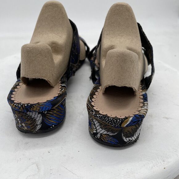 JD William Blue Patterned glitzy sandals size 6 EEE wide fit - Picture 7 of 14